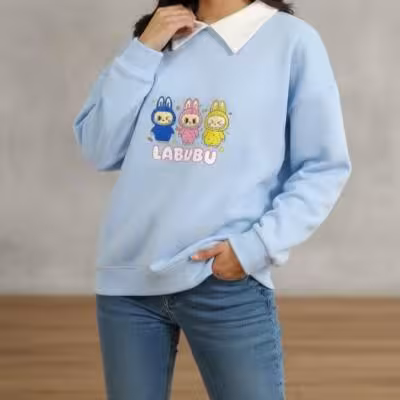 سویشرت دورس داخل کرکی باکسی لبوبو