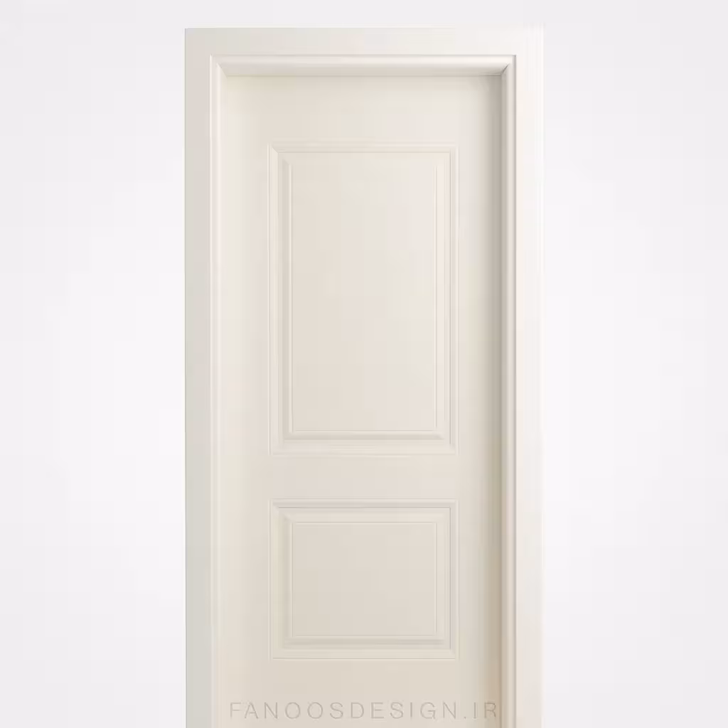 درب سفید کلاسیک دو قاب کد 30251