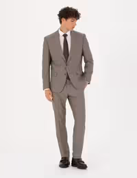 کت و شلوار مردانه قهوه ای روشن پیرکاردین - فروشگاه لباس شهرمون