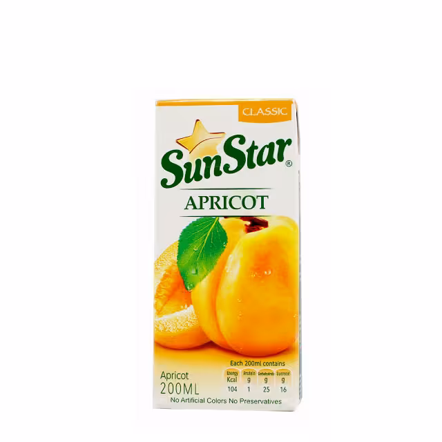 آبمیوه زردالوکلاسیک سان استار 200 میلی لیتری