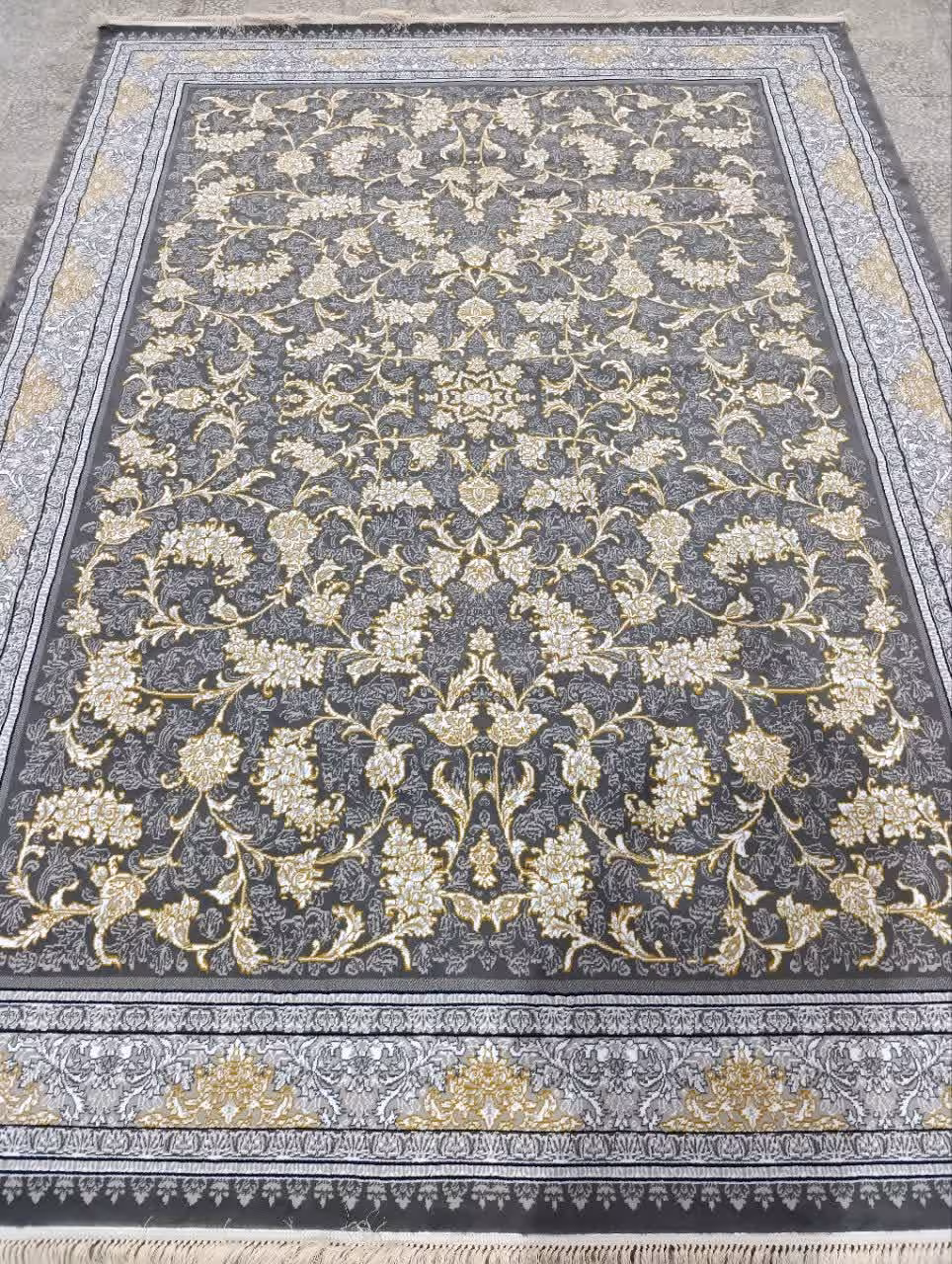 فرش ماشینی 9متری ارزان قیمت کاشان نقشه نگار دودی(ارسال رایگان)