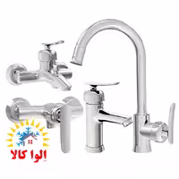 ست شیرآلات برلیان مدل کن سفید کروم