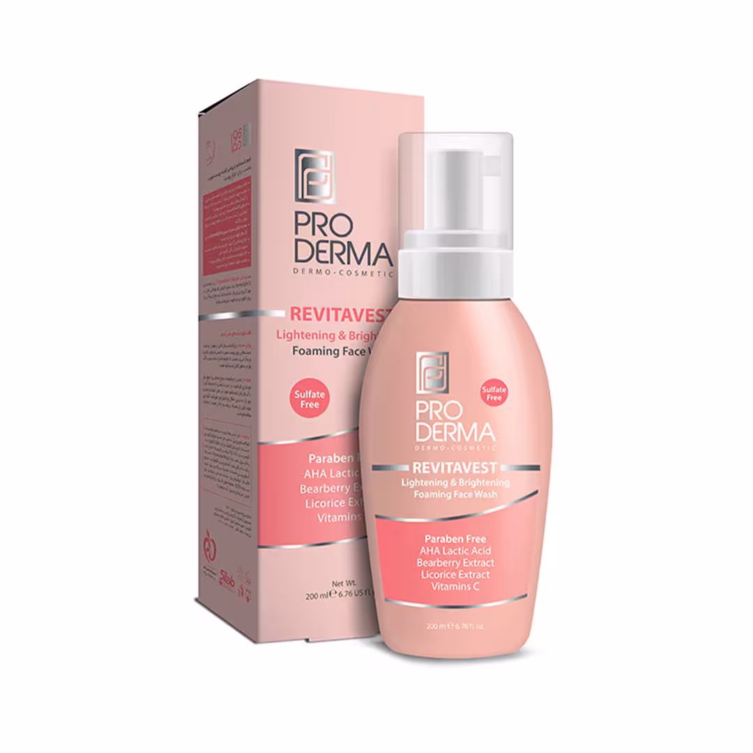 فوم شستشو و روشن کننده صورت پرودرما-Pro Derma