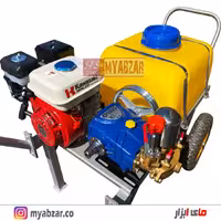 سمپاش فرغونی 100 لیتری موتور کاوازاکی تایلندی 6.5 اسب و پمپ 55 بار یاماها
