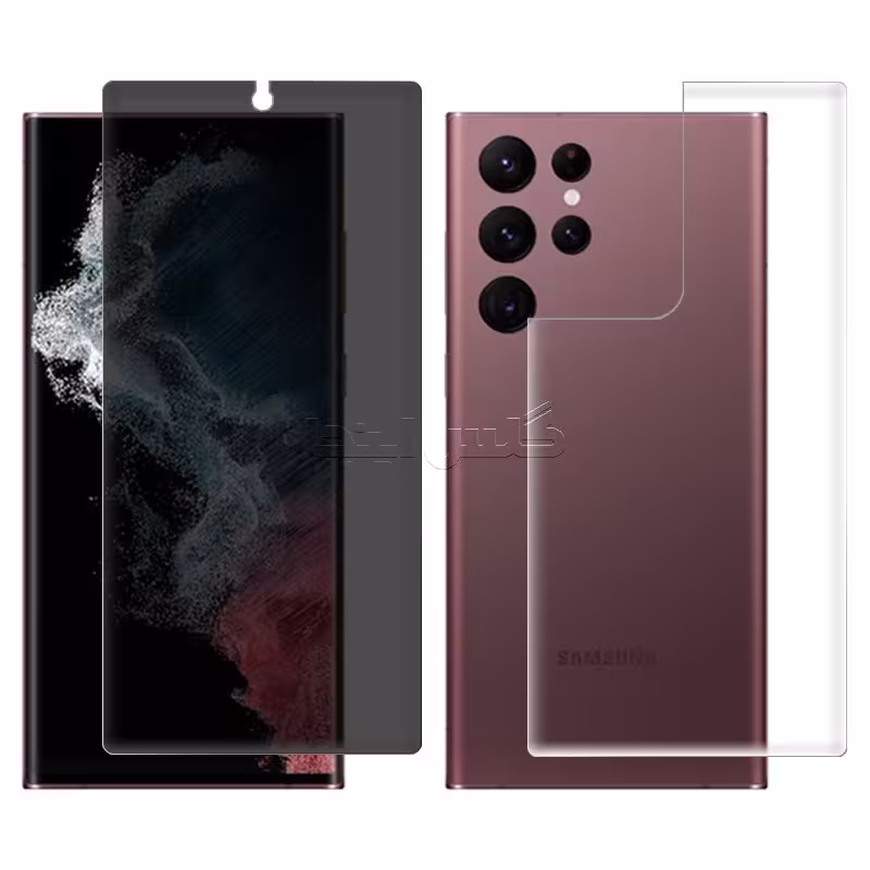 گلس هیدروژلی پرایوسی سامسونگ S22 Ultra به همراه محافظ پشت