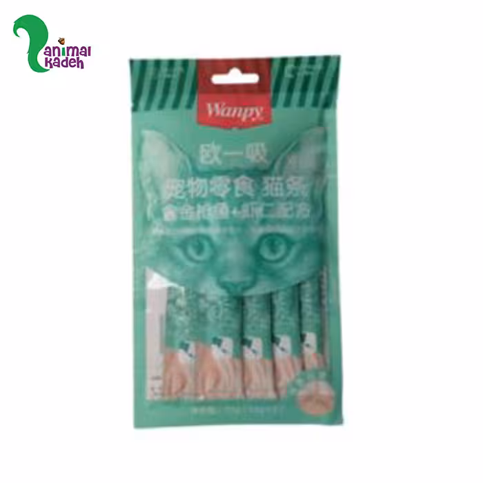 بستنی گربه برند ونپی طعم ماهی تن و میگو 15 گرمی (سبز)