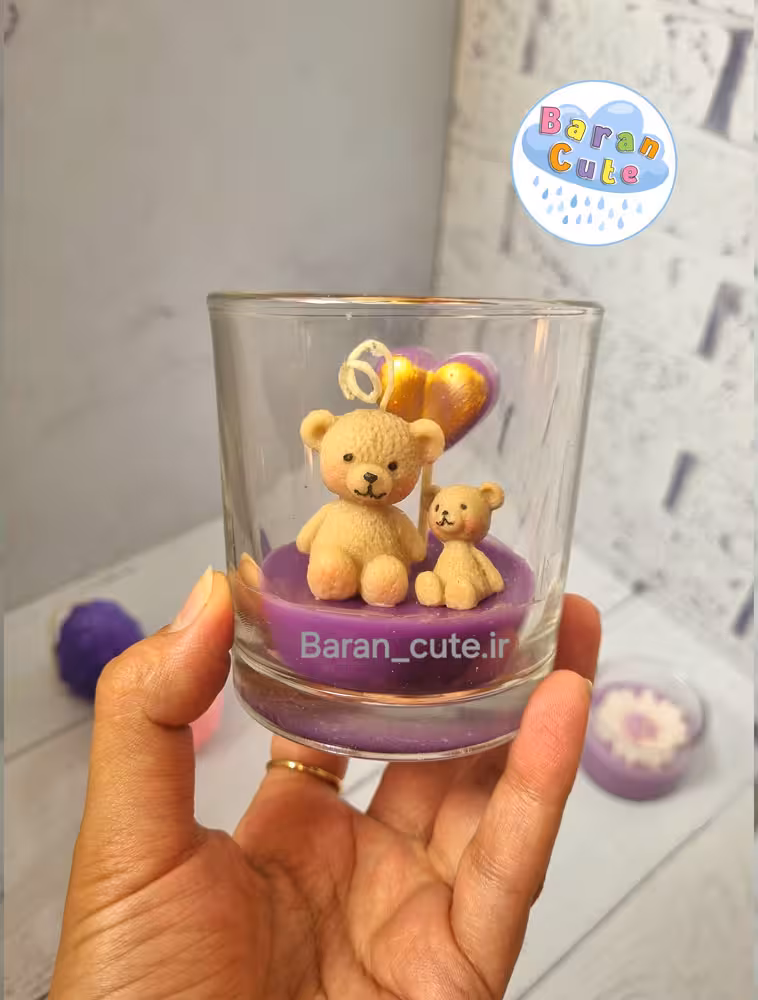 شمع دستساز عطری شات تدی های فسقلی