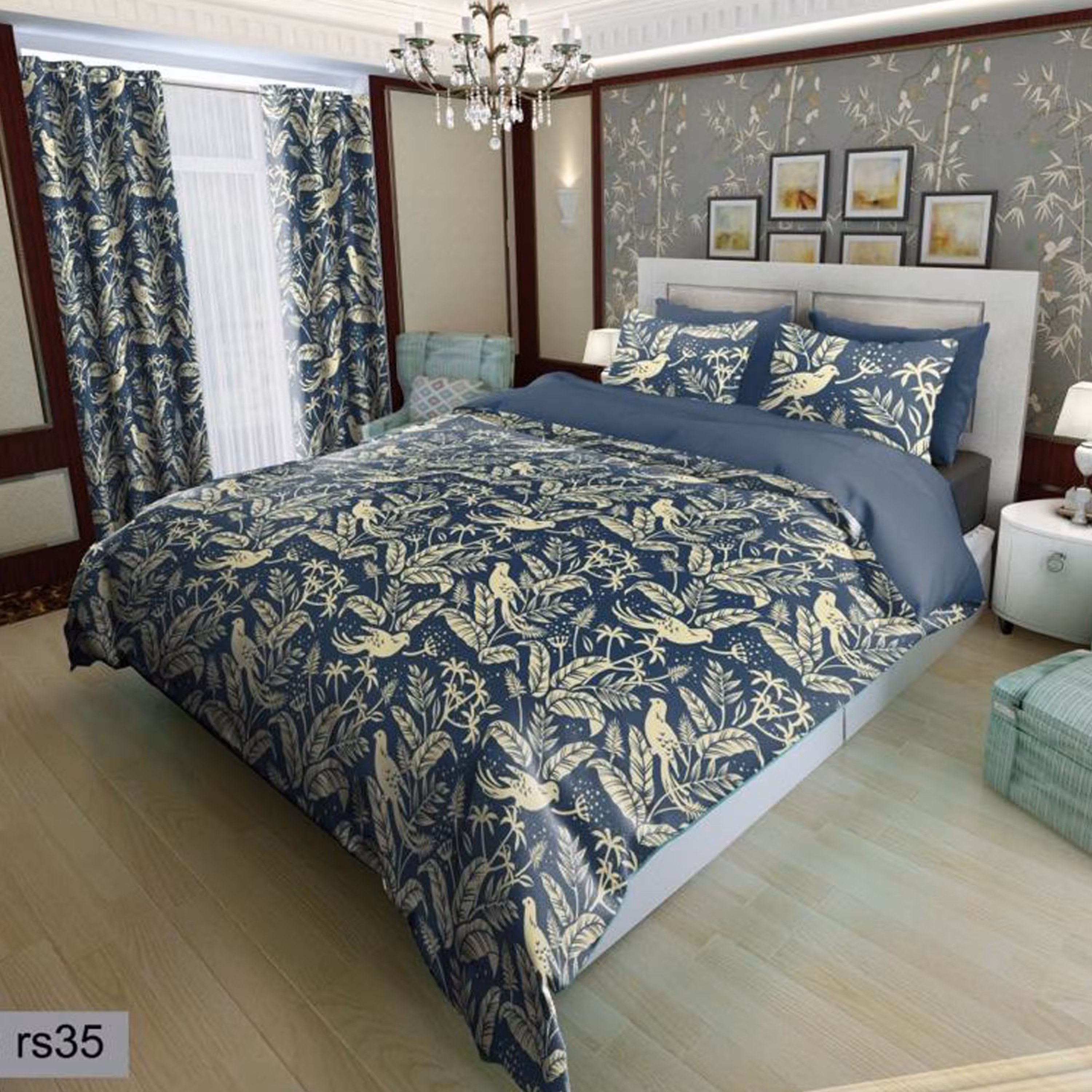 سرویس روتختی 1 نفره تنسل چاپی برندترک لند (Turk Land)  کد rs 35