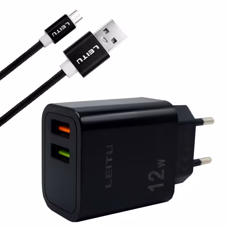 شارژر دیواری لیتو مدل LH - 11 به همراه کابل تبدیل MICROUSB | کالا مکس