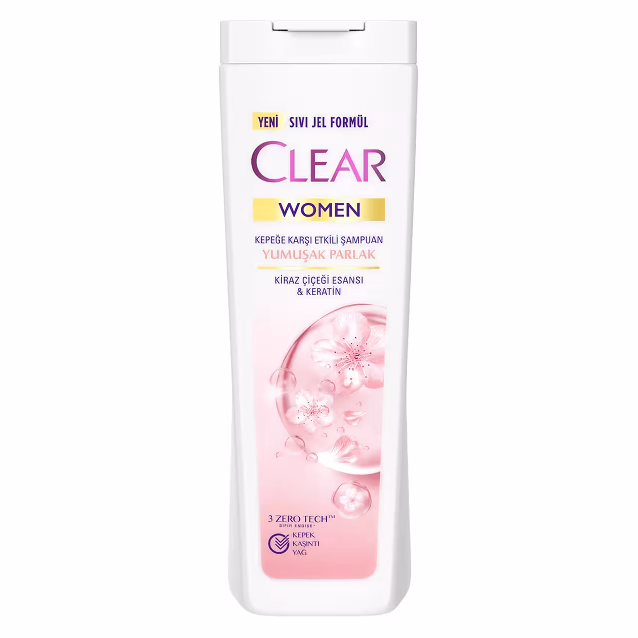 شامپو ضدشوره زنانه کلییر مدل Yumusak Parlak حجم 485ml