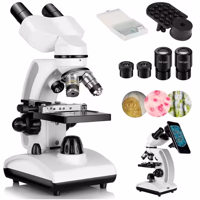 میکروسکوپ دوچشمی Tuword 40X-1000X با نور LED