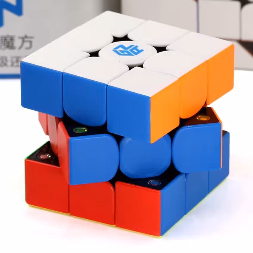 روبیک 3*3 گنز 356 ام ورژن دو بدون جی ای اس اضافی استیکرلس GAN356M no GES