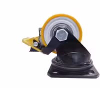 چرخ پلی اورتان وارداتی گردان ترمزدار پایه مشکی قطر 75 میلی متر