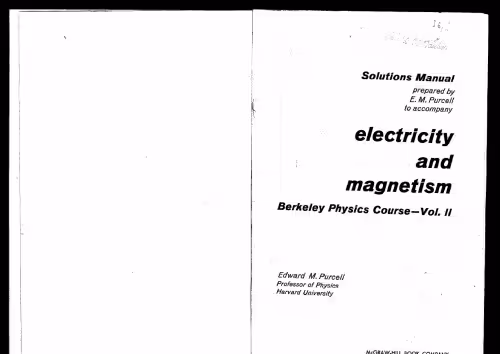 خرید و دانلود نسخه کامل کتاب Berkeley physics course. Vol 2, Solutions manual to accompany ’electricity and magnetism’.