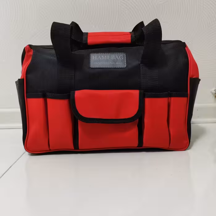 کیف برزنتی بزرگ طول 40 سانتی 1 زیپ 12 جیب کیفیت اعلا کیف ابزار بزرگ کیف باشگاه برزنتی