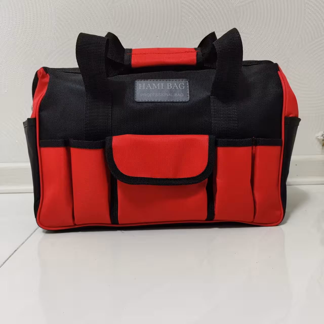 کیف برزنتی بزرگ طول 40 سانتی 1 زیپ 12 جیب کیفیت اعلا کیف ابزار بزرگ کیف باشگاه برزنتی