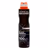اسپری ضد تعریق لورآل سری Men Expert مدل Black Mineral حجم 250 میل