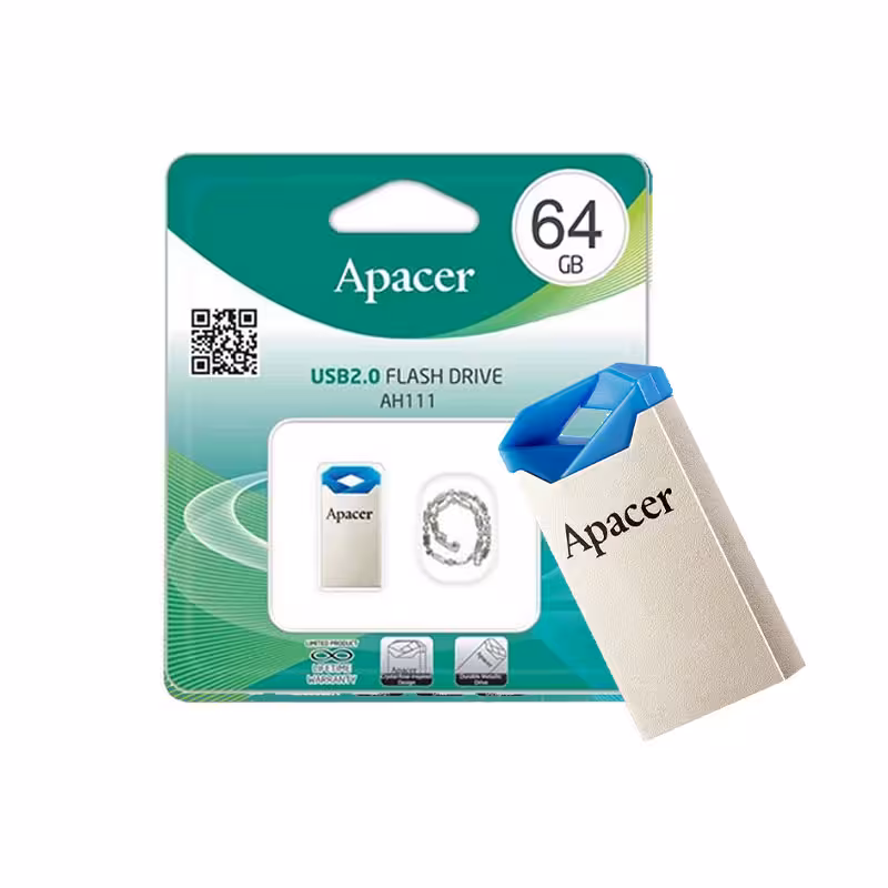 فلش 64 گیگ APACER مدل AH111 با گارانتی مادام العمر