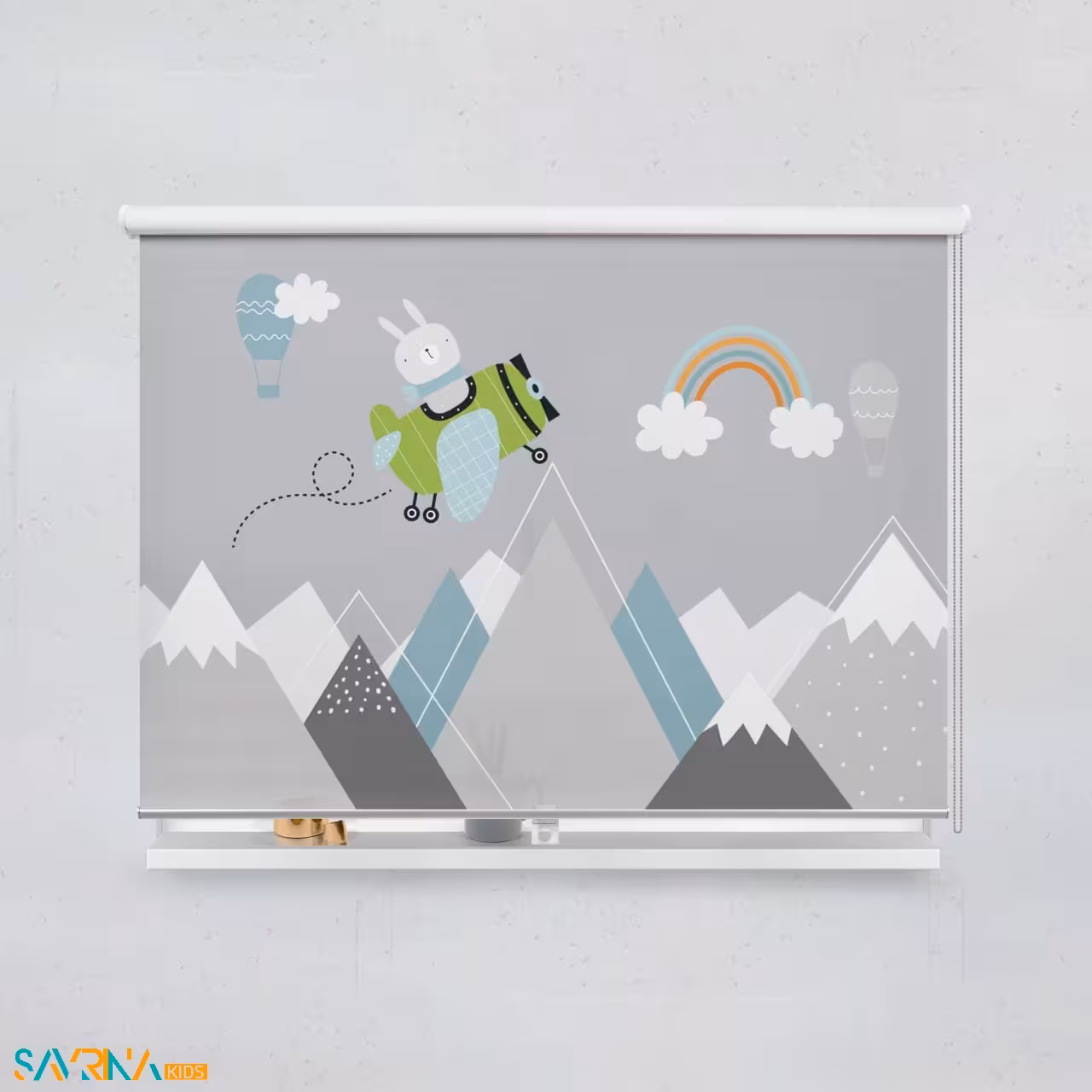 پرده شید بچگانه طرح شیر خلبان کد A3039