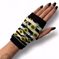 دستکش راه راه آفتاب گردونی نخ پنبه فری سایز