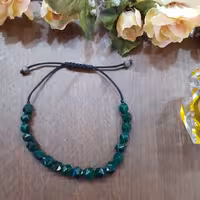 دستبند سنگی عقیق سبز معدنی طبیعی