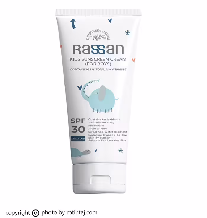 کرم ضد آفتاب کودکان پسرانه SPF30 راسن 40 میلی