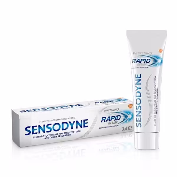 خمیر دندان سنسوداین Rapid relief (whitening) سفید کننده تسکین دهنده سریع دندان های حساس حجم 75 میل ساخت ایرلند