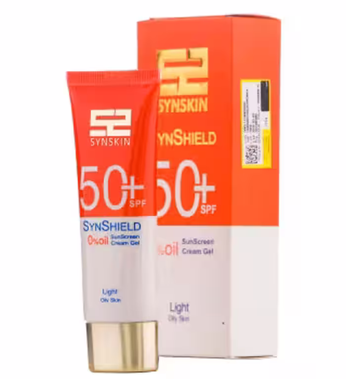 کرم ژل ضد آفتاب بی رنگ فاقد چربی ساین شیلد SPF50 برند ساین اسکین