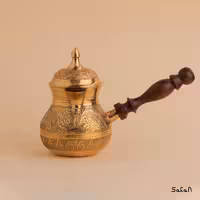 قهوه جوش برنجی طلایی در دار مدل ریو