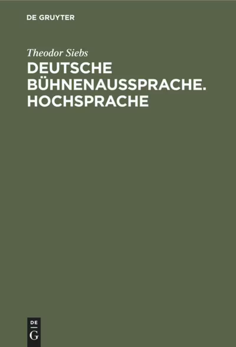خرید و دانلود نسخه کامل کتاب Deutsche Bühnenaussprache: Hochsprache