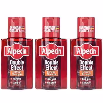 شامپو ضد شوره آلپسین مدل Double Effect Caffeine حجم 200 میلی لیتر بسته 3 عددی