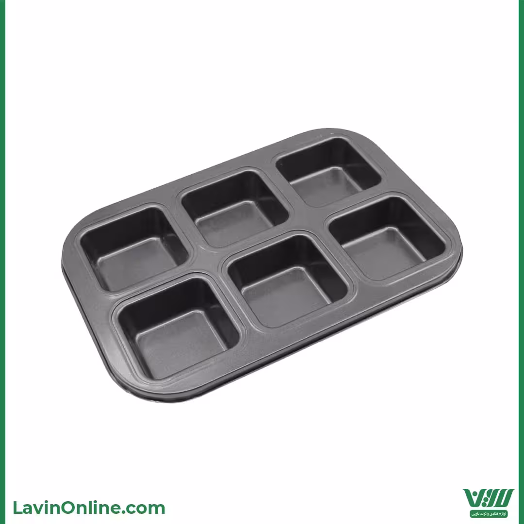 قالب تفلون مافین مربع (6 خانه)
