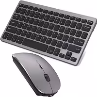 کیبورد و موس iflip بلوتوث چند دستگاهی با گزینه USB 2.4G، برای iPad/Apple/Windows/PC/کامپیوتر/تبلت/iPad/لپ‌تاپ/دستگاه‌های مک