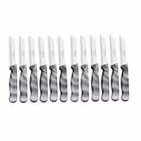 ست 12 عددی کارد میوه و سبزی با طرح مرمر خاکستری از برند زولینگن (Solingen) آلمان – انتخابی ممتاز برای آشپزخانه‌های خاص‌پسند