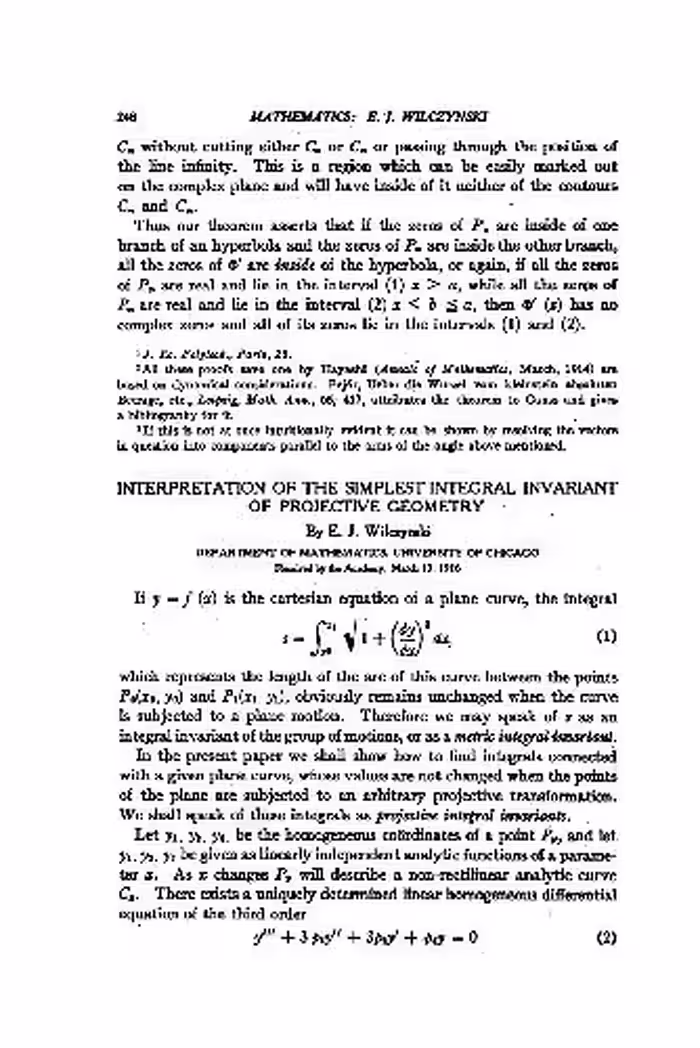 خرید و دانلود نسخه کامل کتاب Interpretation of the Simplest Integral Invariant of Projective Geometry (1916)(en)(5s)