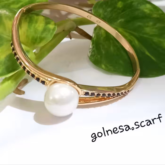 دستبند النگویی نگین دار