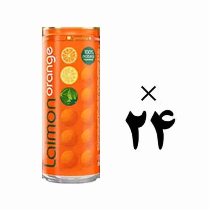 نوشیدنی گازدار پرتقالی لایمون پک 24 عددی Laimon Fresh