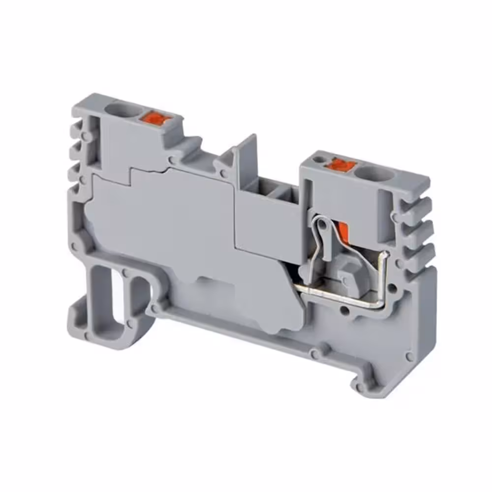 ترمینال ریلی سری فشاری دوطبقه به همراه ارت سایز 2/5 رعد (بسته 30 عددی)