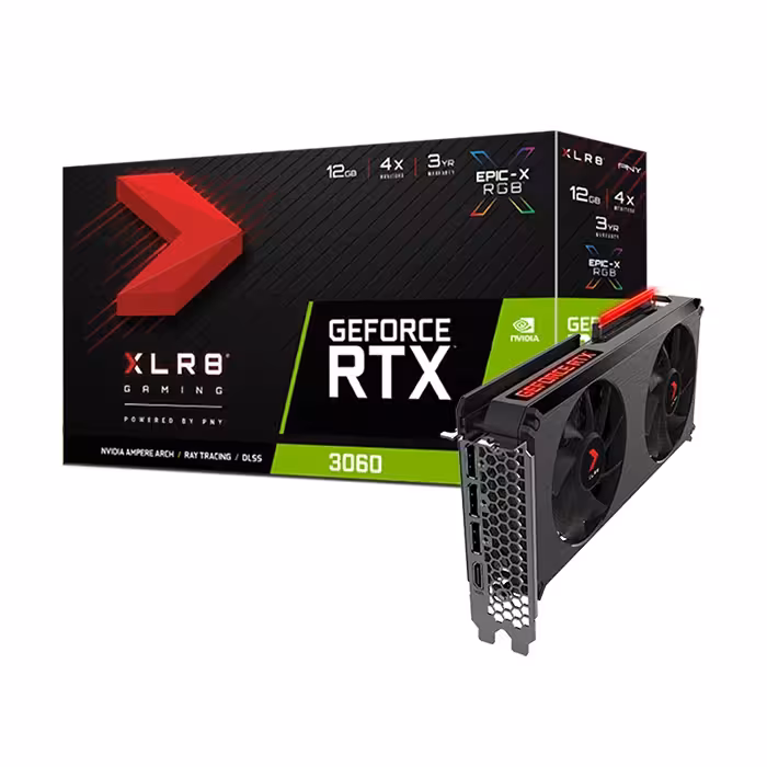 کارت گرافیک پی ان وای GeForce RTX 3060 12GB XLR8 Gaming REVEL EPIC-X