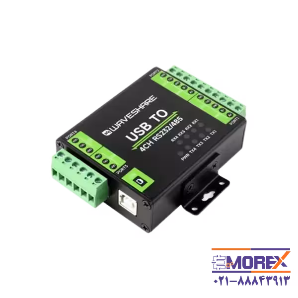 مبدل صنعتی USB به سریال ویوشیر | WAVESHARE مدل USB TO 4CH RS232/485