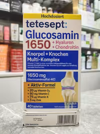 گلوکوزامین 1650 تتسپت آلمان 40 عددی اصل | tetesept Glucosamin 1650mg