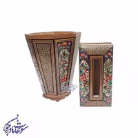 ست سطل و جادستمال خاتم مدل گل و مرغ