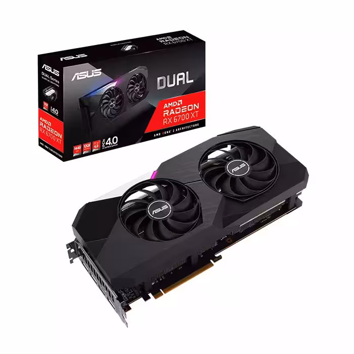 کارت گرافیک ایسوس Dual Radeon RX 6700 XT OC Edition 12GB
