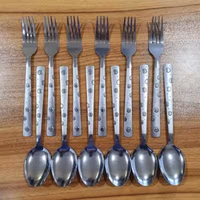 قاشق و چنگال استیل توپی