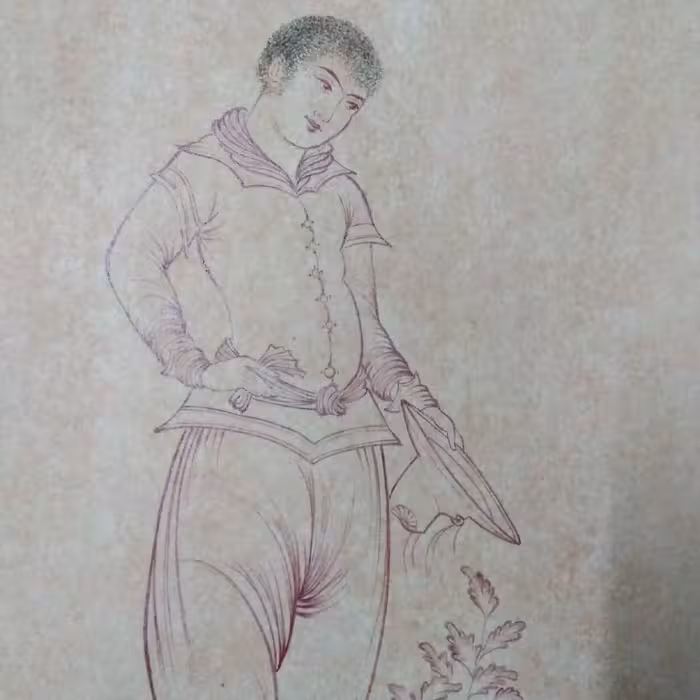 قلم گیری نقاشی ایران (نگارگری) هنر ظریف سبک دوره صفویه رضا عباسی نگارگر معروف دوره صفوی