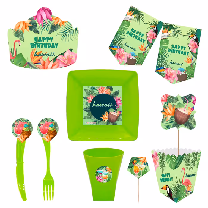  مجموعه 72 عددی تم تولد طرح هاوایی