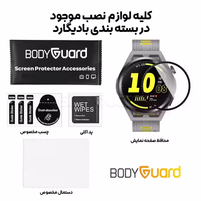 محافظ صفحه نمایش بادیگارد مدل PMMA مناسب برای ساعت هوشمند هوآوی GT Runner