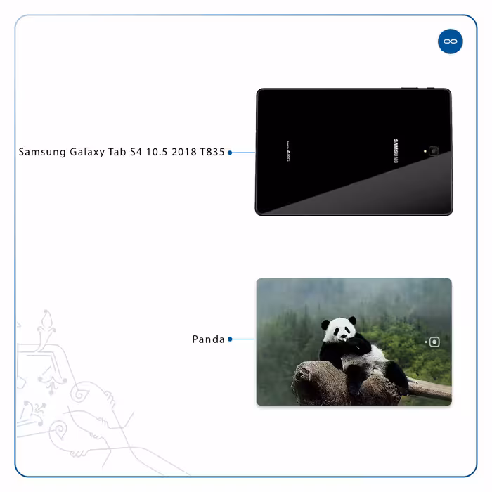 برچسب پوششی ماهوت مدل Panda مناسب برای تبلت سامسونگ Galaxy Tab S4 10.5 2018 T835