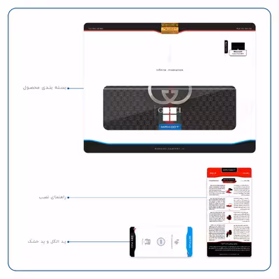 برچسب پوششی ماهوت مدل GUCCI-Logo مناسب برای تبلت مایکروسافت Surface Pro 4 2015