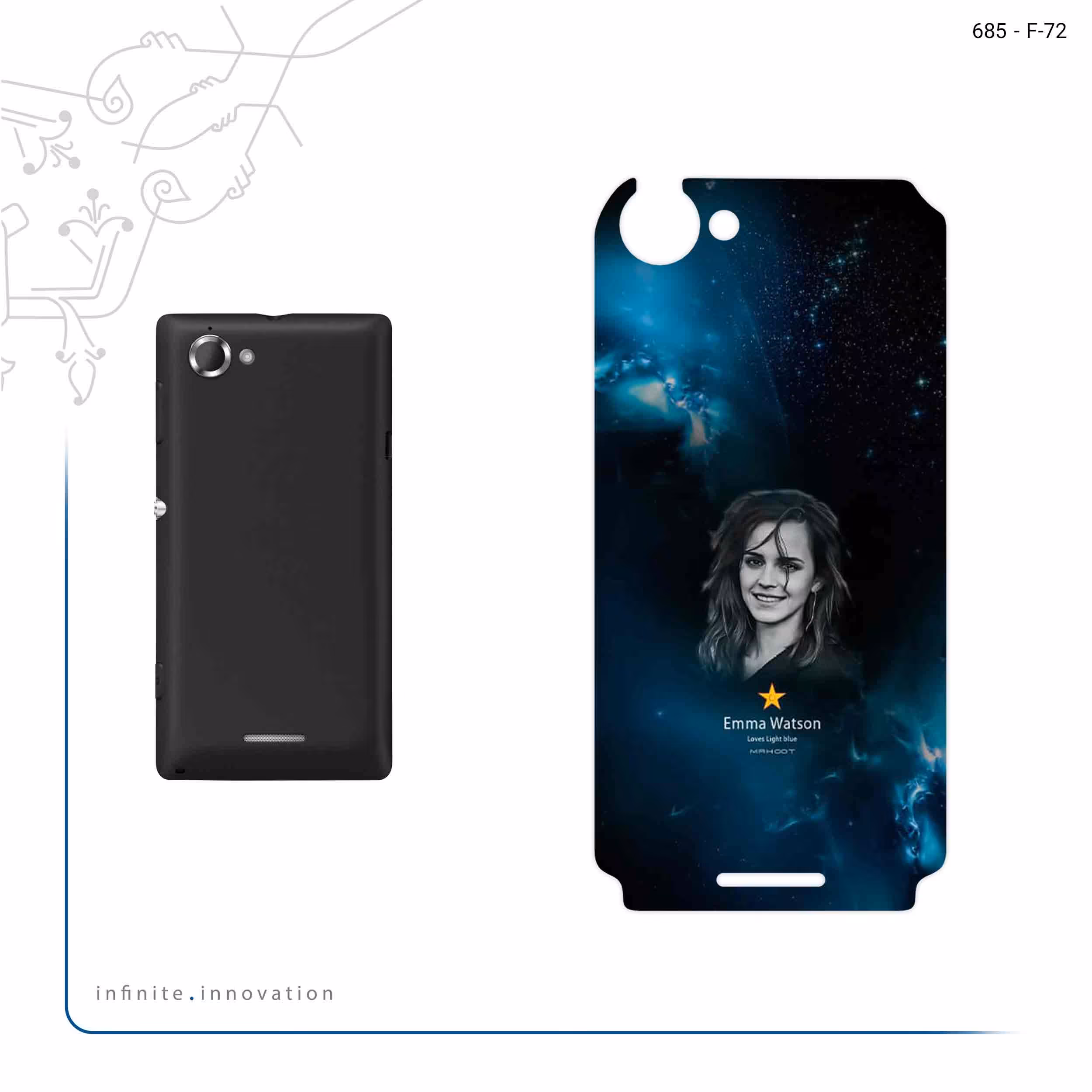 برچسب پوششی ماهوت مدل Emma Watson مناسب برای گوشی موبایل سونی Xperia L